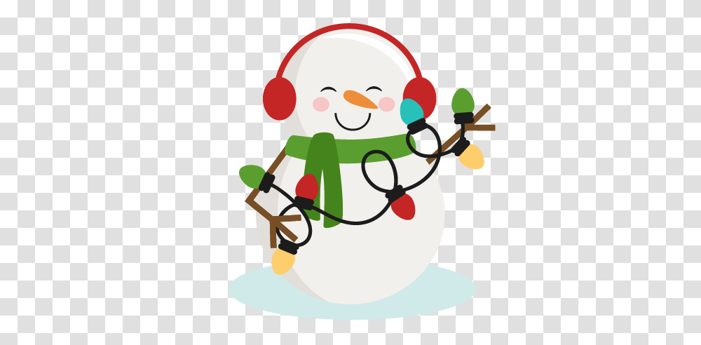 Snowman With Christmas Lights Cutting For Scrapbooking, Outdoors, Drawing, Dynamite Transparent Png