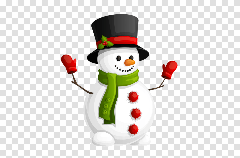 Snowman With Green Scarf Clipart Man, Nature, Outdoors, Winter Transparent Png