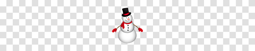 Snowman With Red Scarf Clip Art, Nature, Outdoors, Winter Transparent Png
