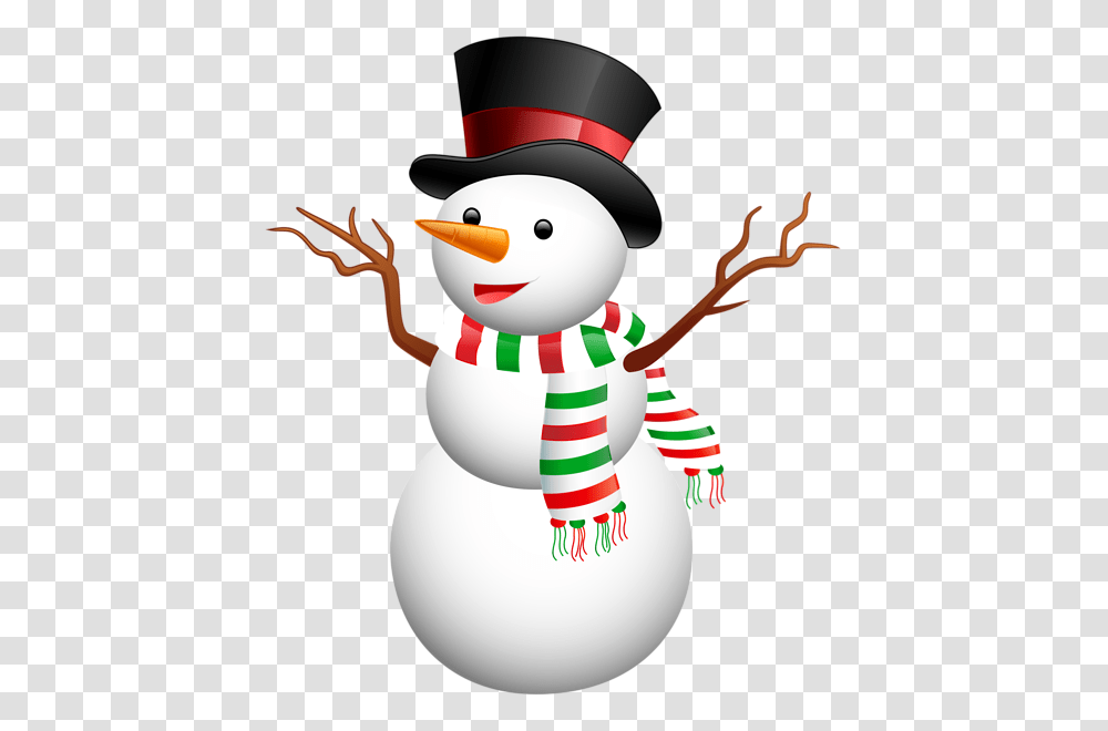 Snowman With Top Hat Clip Art, Nature, Outdoors, Winter Transparent Png