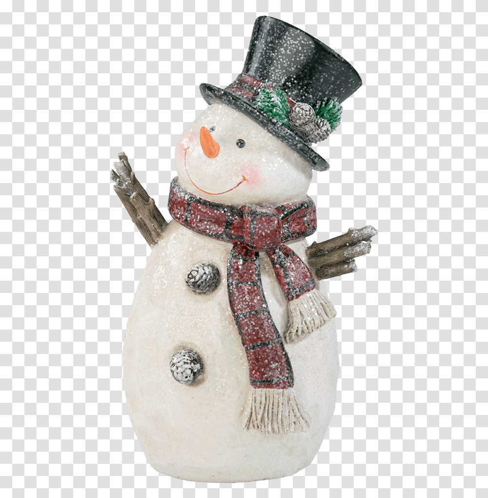 Snowman With Top Hat Snowman, Nature, Outdoors Transparent Png