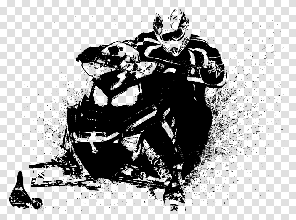 Snowmobile Clipart Black And White Illustration, Gray, World Of Warcraft Transparent Png