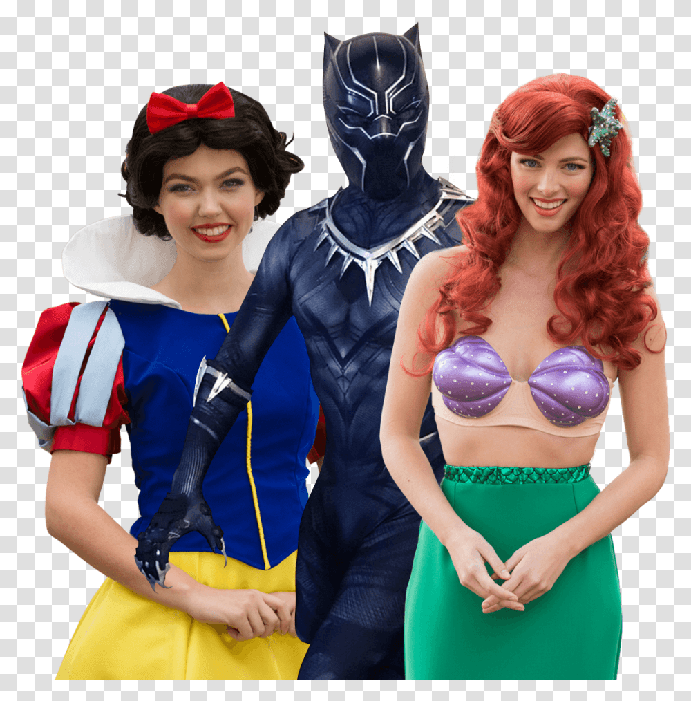 Snowwhite Blackpanther Ariel Cosplay, Costume, Person, Sunglasses Transparent Png