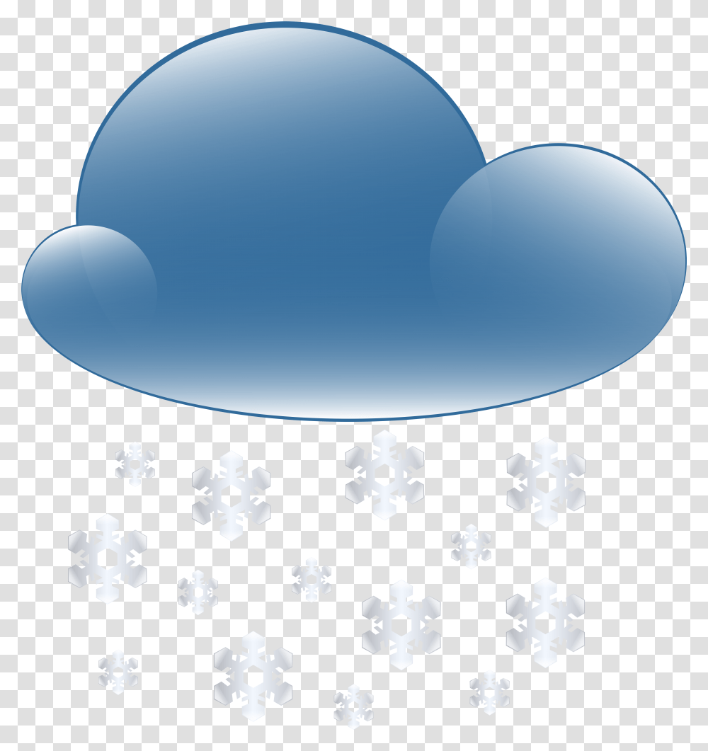 Snowy Cloud Weather Icon Clip Art, Balloon, Pattern, Snowflake, Outdoors Transparent Png