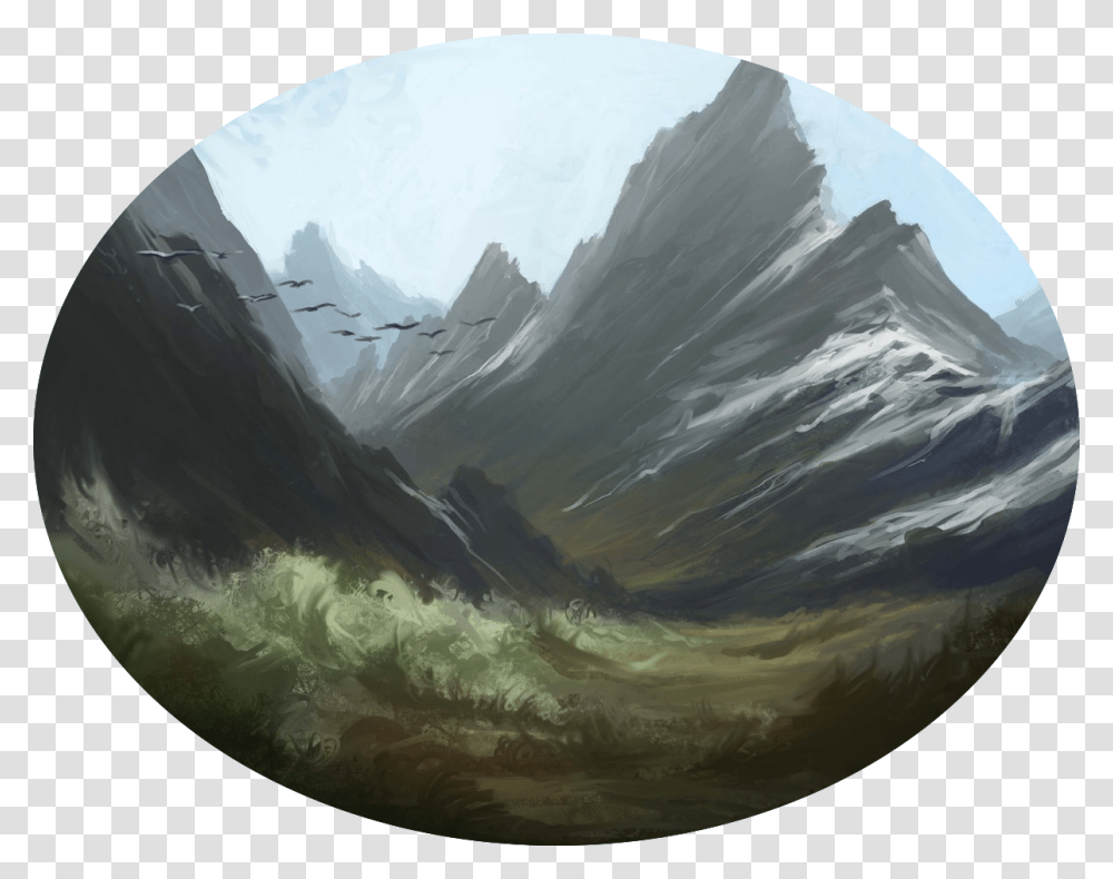 Snowy Mountains By Einarnordstrom D86b6tc Mountains, Nature, Outdoors, Painting Transparent Png