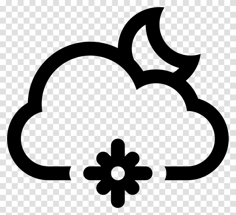 Snowy Night Cloud Icon, Stencil, Plant, Sunglasses Transparent Png