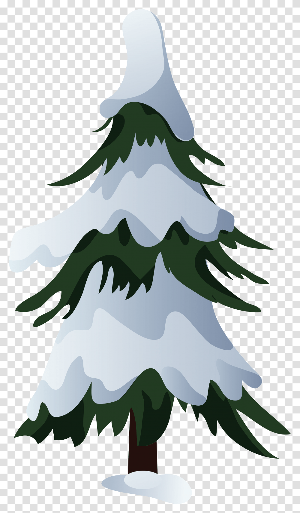 Snowy Pine Trees Clipart, Plant, Fir, Ornament, Conifer Transparent Png