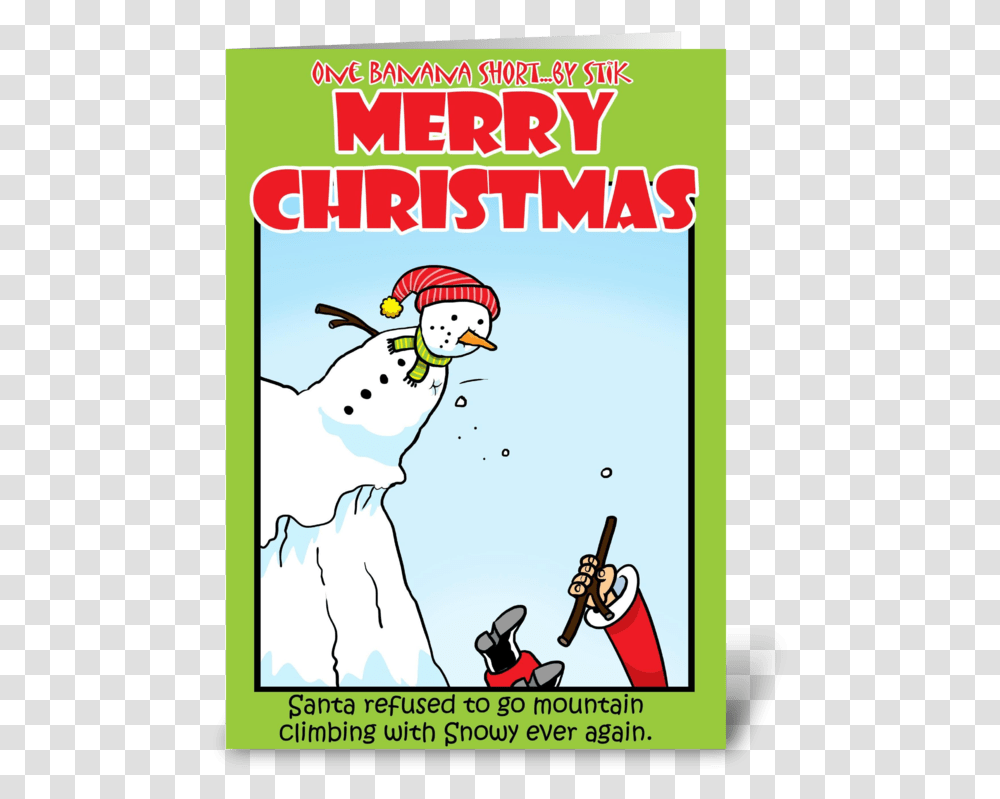 Snowy The Climber Greeting Card Cartoon, Poster, Advertisement, Leisure Activities, Angler Transparent Png