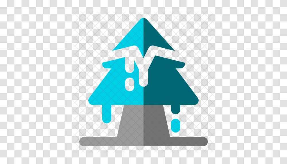 Snowy Tree Icon Graphic Design, Cross, Symbol, Triangle, Recycling Symbol Transparent Png