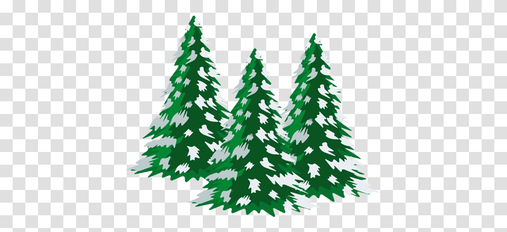 Snowy Trees Clipart Trees With Snow Clipart, Plant, Ornament, Christmas Tree, Pine Transparent Png