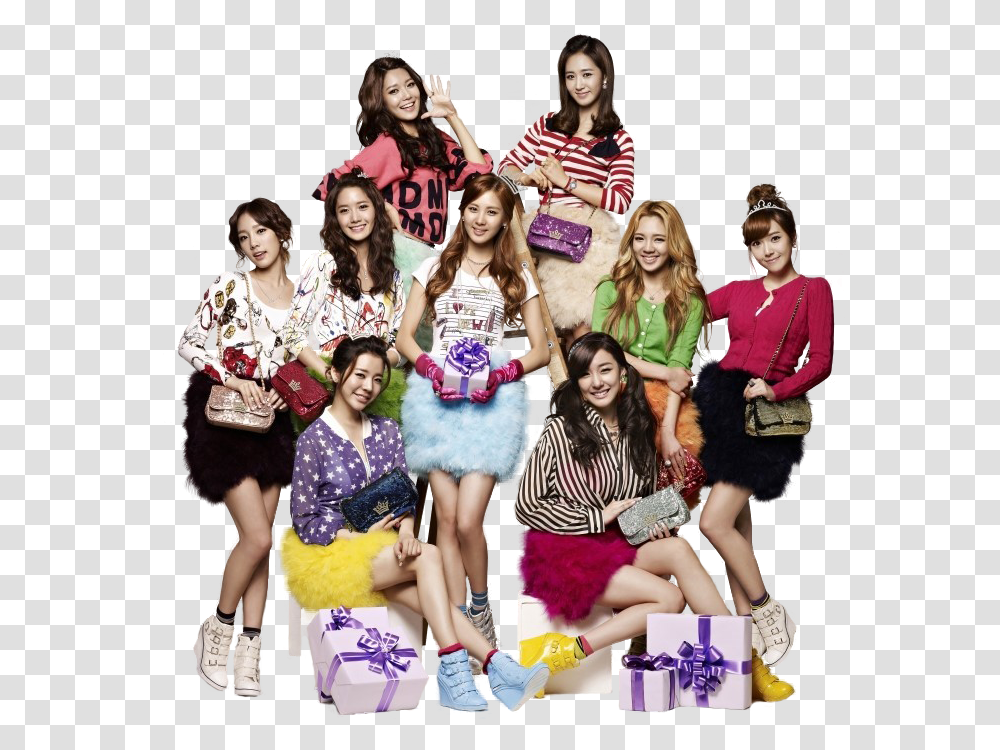 Snsd Girls Generation 9 Members, Person, Female, Dress Transparent Png