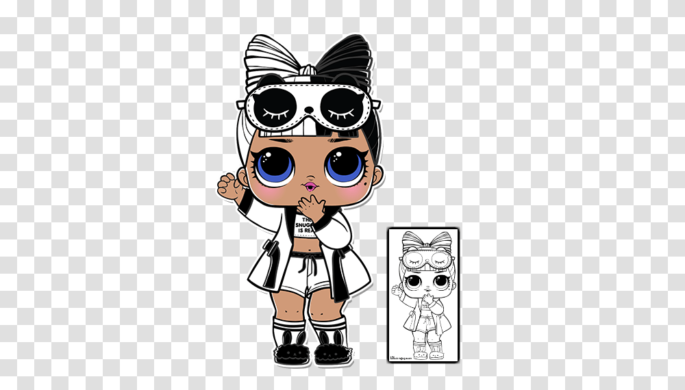 Snuggle Babe Series L O L Surprise Doll Coloring, Person, Human, Sunglasses Transparent Png