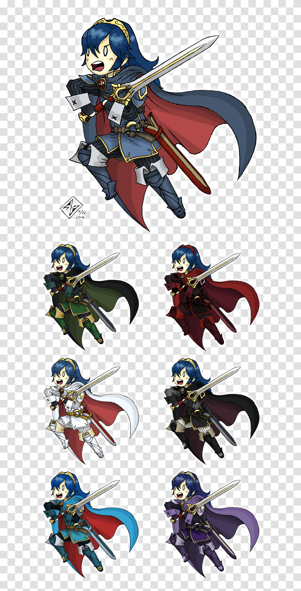 So I Drew A Somewhat Stylized Lucina And Then Did Cartoon, Person, Label Transparent Png