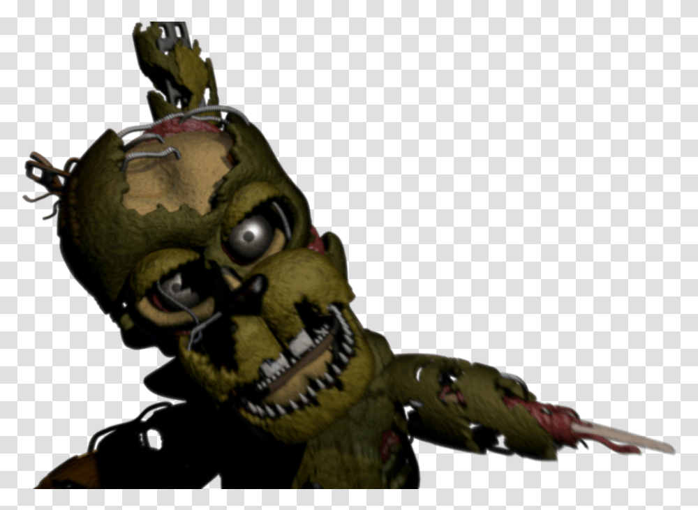 So One Of Springtraps Arms Is Gone And As We Can Fnaf 6 Springtrap Jumpscare, Bird, Animal, Toy, Alien Transparent Png
