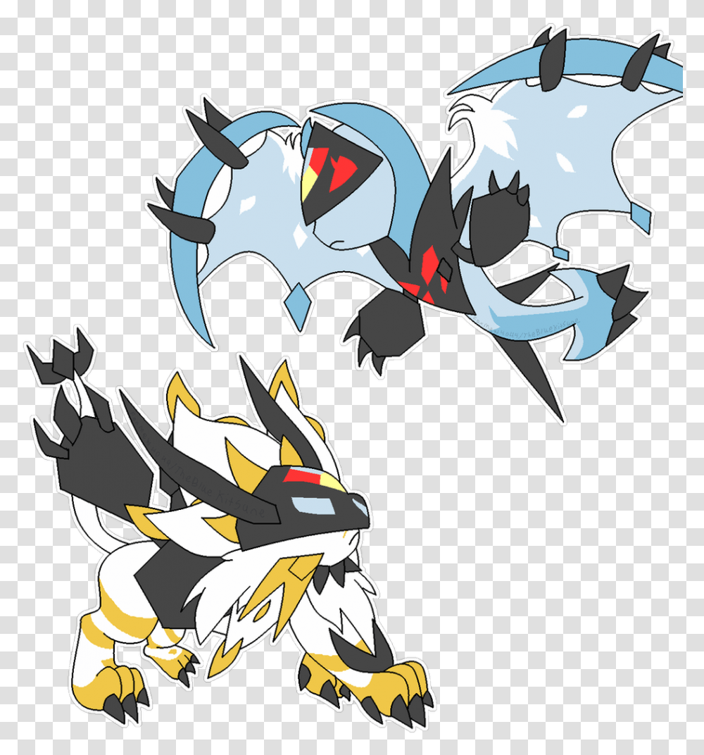 So We Get Pokemon Ultra Sun Amp Ultra Moon Looking At Baby Lunala And Solgaleo, Dragon Transparent Png