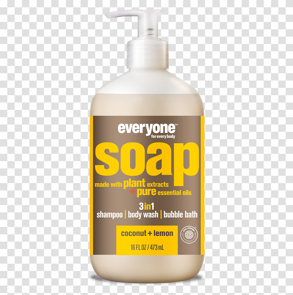 Soap And Shampoo Everyone Coconut Lemon Soap, Bottle, Label, Beer Transparent Png