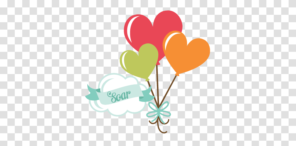 Soar Svg Scrapbook Title Heart Balloons Cut Files Free Cute Balloon Heart, Lamp, Graphics, Light Transparent Png