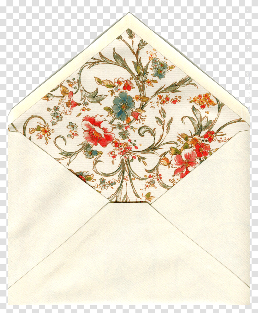 Sobre Enredadera Con Flores Motif, Rug, Envelope, Mail, Pattern Transparent Png
