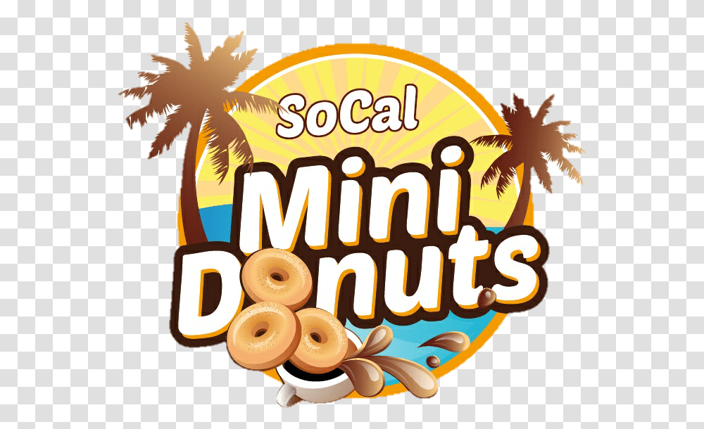 Socal Mini Donuts Donut Clipart, Food, Bread, Text, Pastry Transparent Png