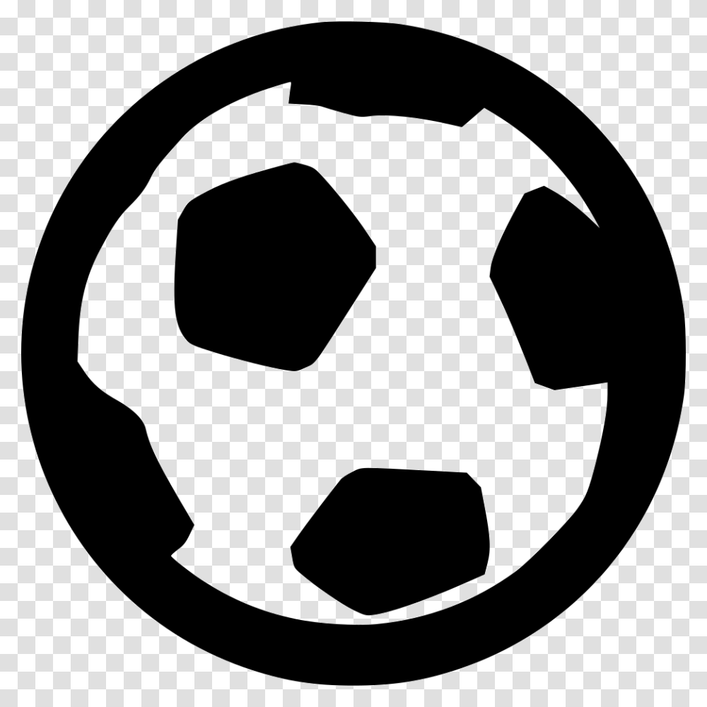 Soccer Ball Icon, Football, Team Sport, Sports, Stencil Transparent Png