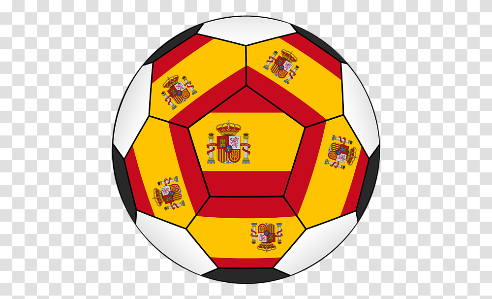 Soccer Ball With Spanish Flag Shower Curtain Spain Flag, Football, Team Sport, Sports,  Transparent Png