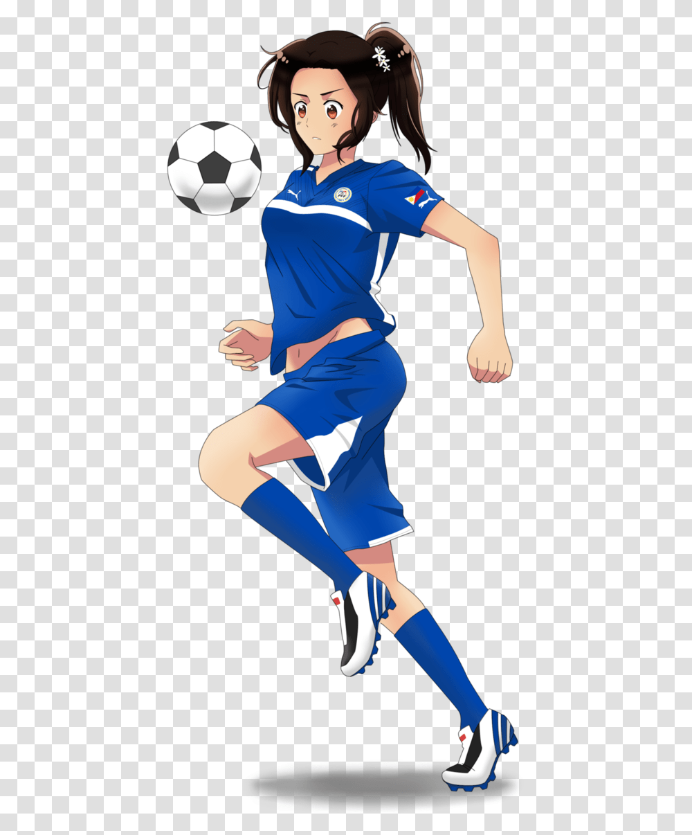 Soccer Girl Clipart Anime Girl Soccer Player, Person, Soccer Ball, Football, Team Sport Transparent Png