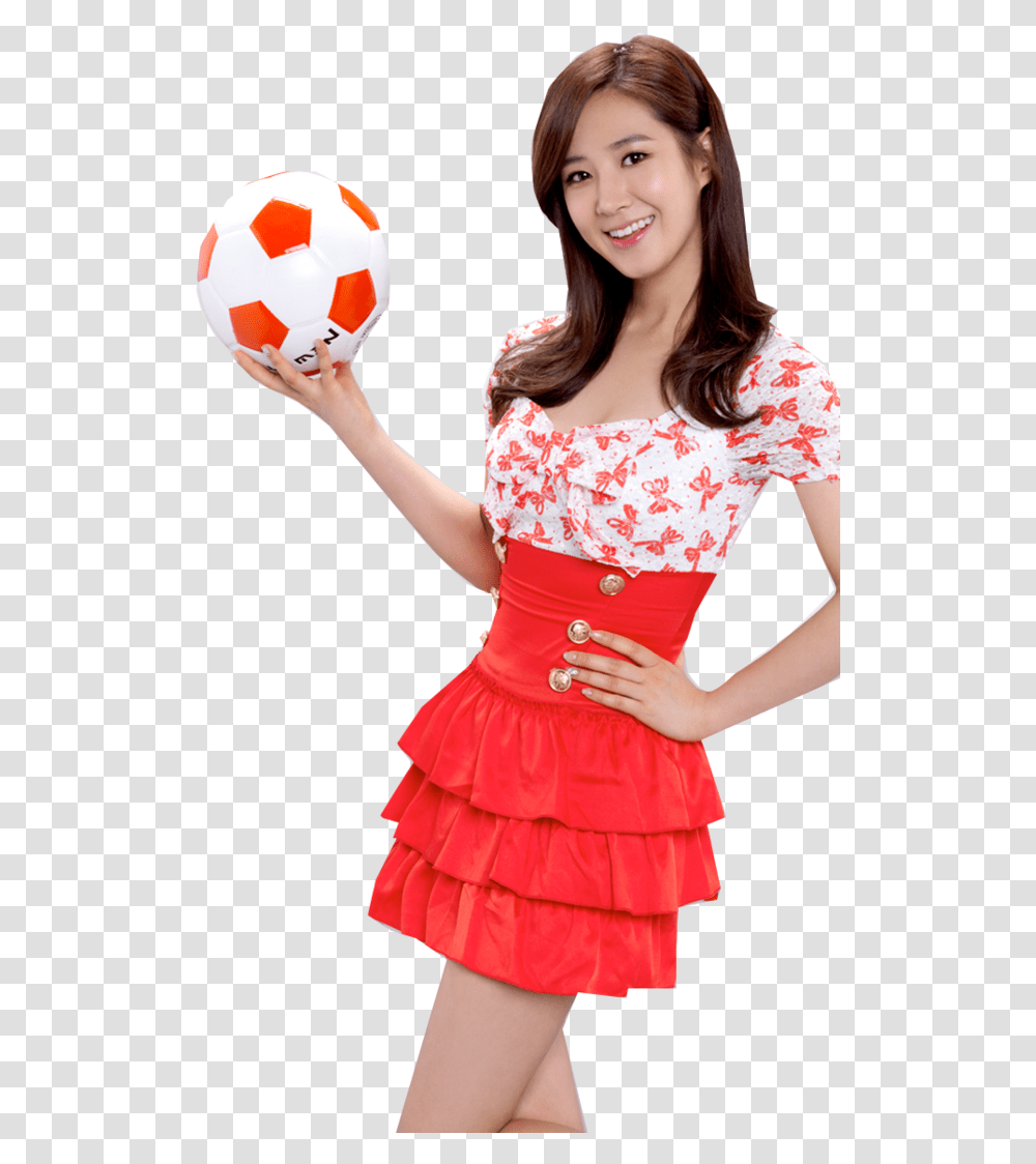 Soccer Girl Cover Soccer Girl, Dress, Person, Soccer Ball Transparent Png