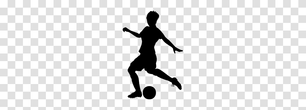 Soccer Girl Kicking Ball Sticker, Silhouette, Sphere, Person, Handball Transparent Png