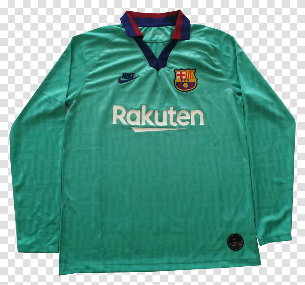 Soccer Jersey Retro Football Shirts Barcelona Third Jersey Long Sleeve 19 20, Clothing, Apparel, Coat Transparent Png