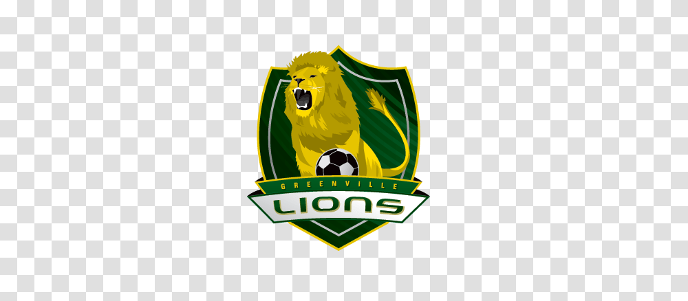Soccer Logo Design For Greenville Lions Club Soccer, Trademark, Mammal, Animal Transparent Png