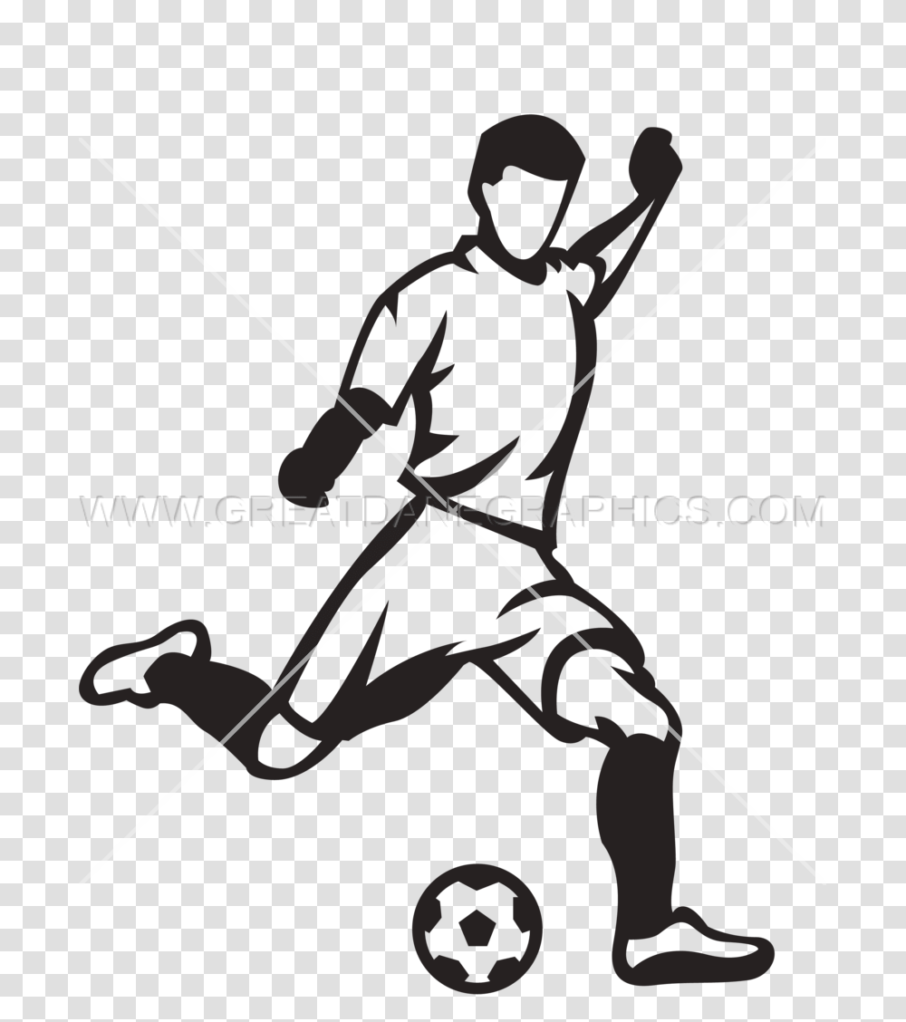 Soccer Player Kicking Ball Production Ready Artwork For T Shirt, Sport, Hockey, Team Sport, Bow Transparent Png