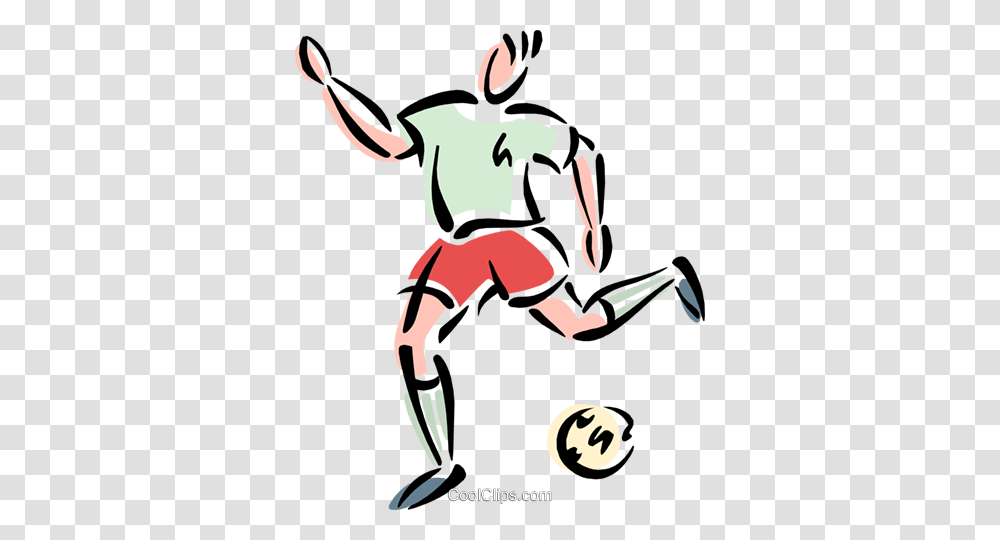 Soccer Player Kicking Ball Royalty Free Vector Clip Art, Sport, Team Sport, Football, Sphere Transparent Png