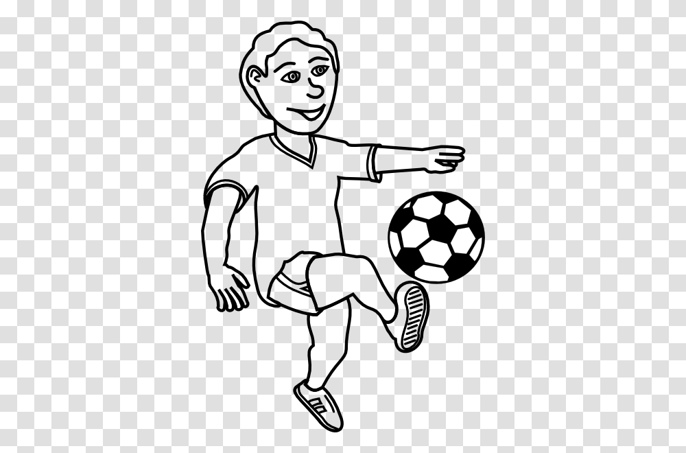 Soccer Player Outline Clip Art, Kicking, Soccer Ball, Football, Team Sport Transparent Png