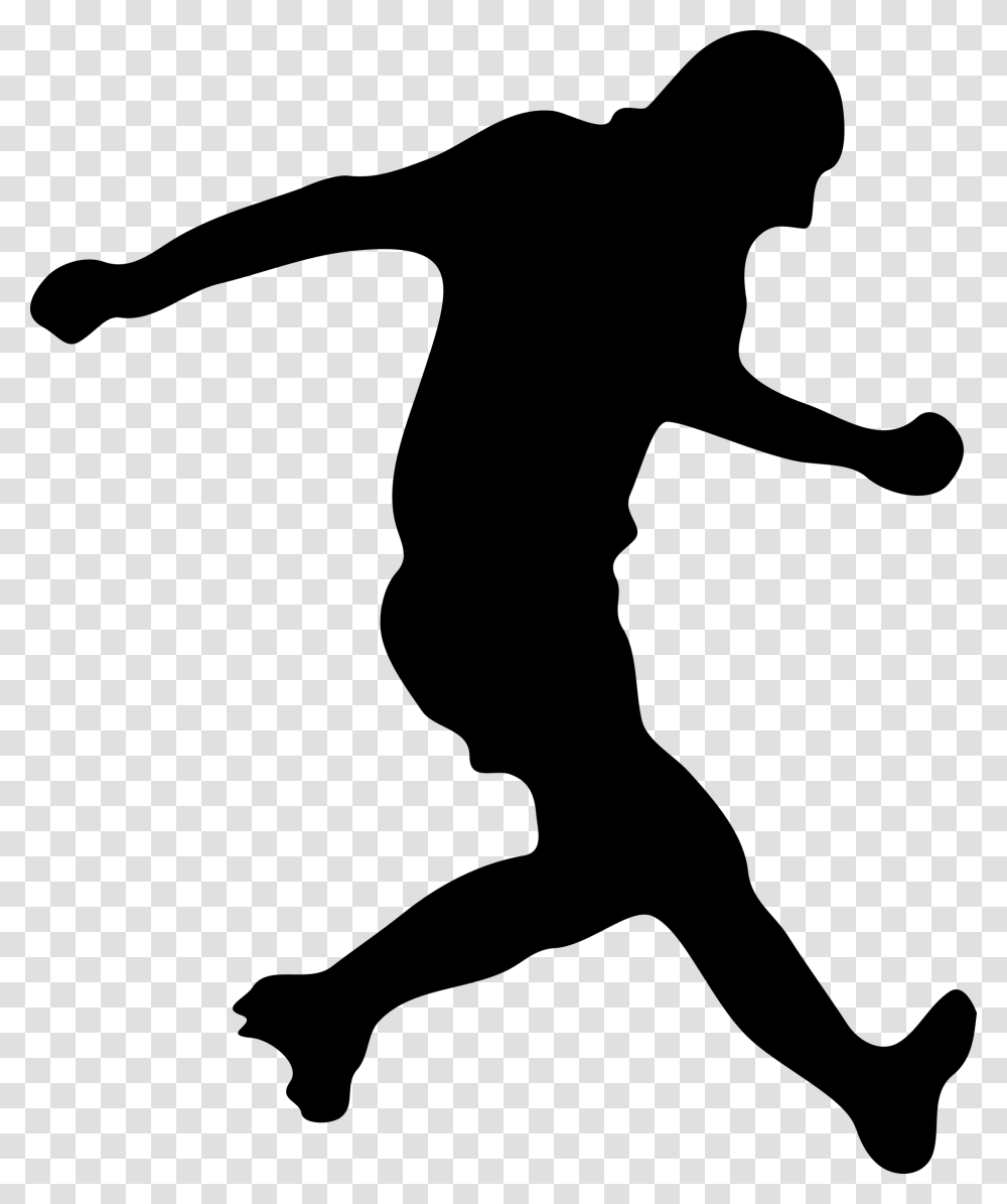 Soccer Player Silhouette, Gray, World Of Warcraft Transparent Png
