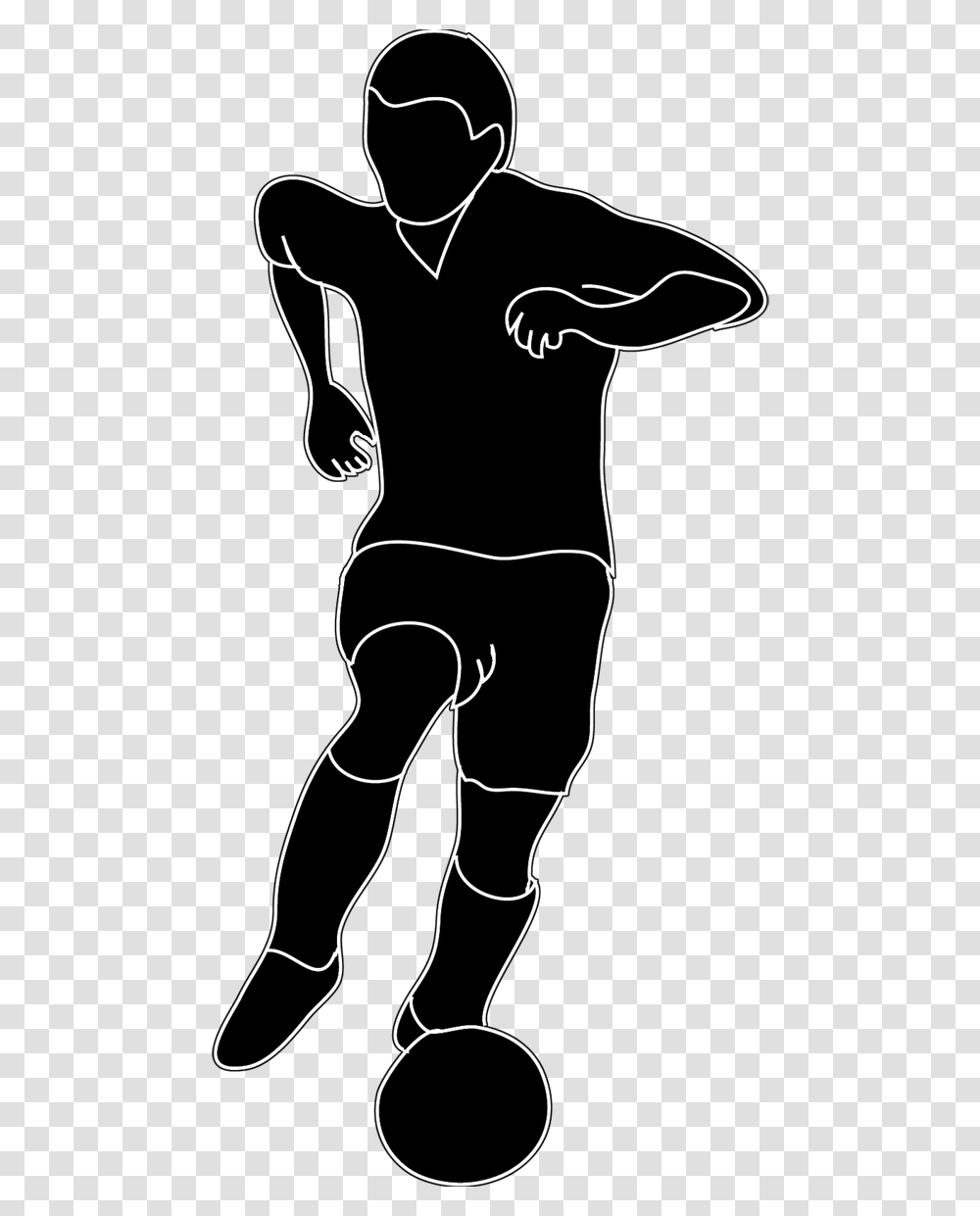 Soccer Player Silhouette With Ball Dancing Woman Silhouette Vector, Person, Human, Stencil, Sleeve Transparent Png