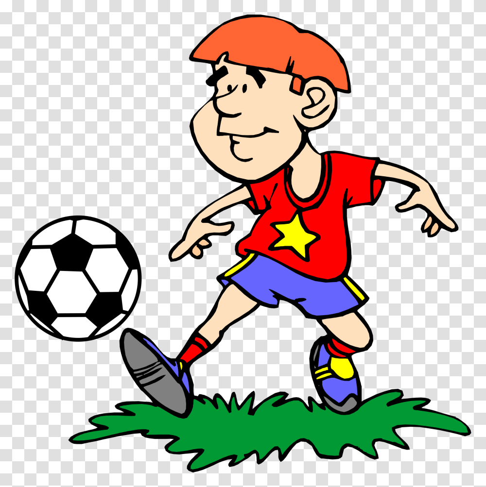 Soccer Players Boy Kicking Ball Clipart, Person, People, Team Sport, Football Transparent Png