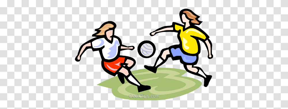 Soccer Players With Ball Royalty Free Vector Clip Art Illustration, Volleyball, Team Sport, Sports, Sphere Transparent Png