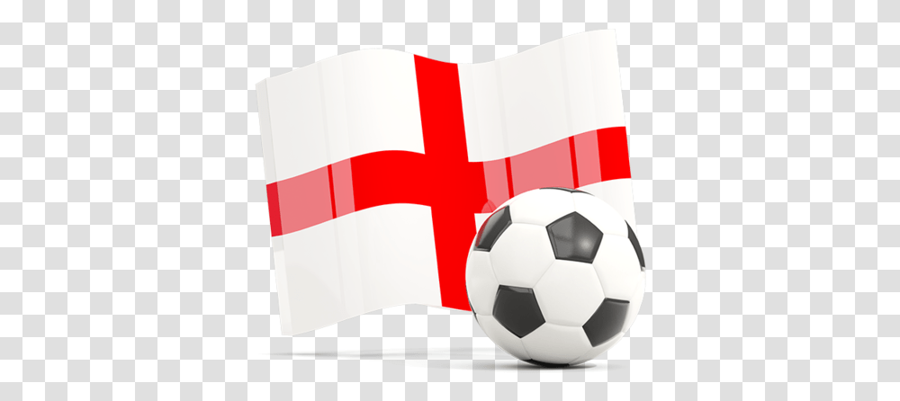 Soccerball With Waving Flag England Flag Soccer, Soccer Ball, Football, Team Sport, Sports Transparent Png