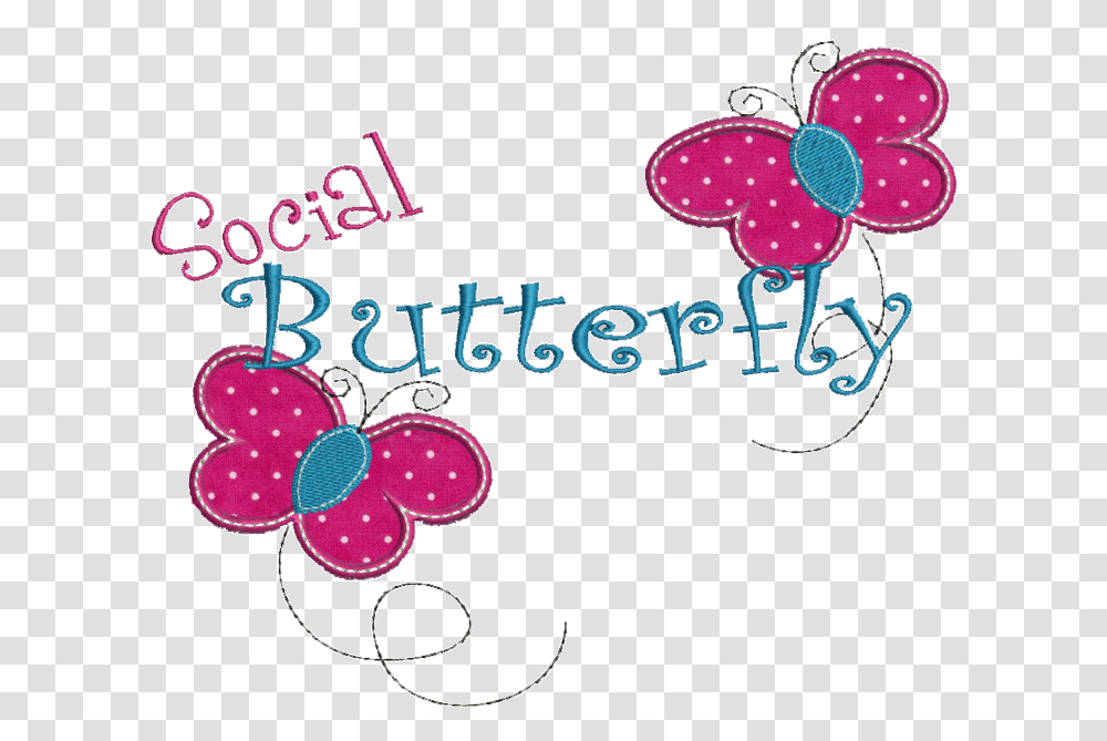 Social Butterfly Applique 5 X Social Butterfly Clipart, Heart, Pattern, Greeting Card Transparent Png