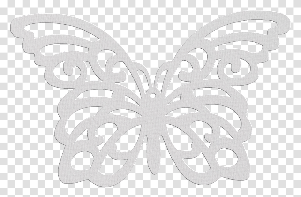 Social Butterfly, Lace, Stencil Transparent Png