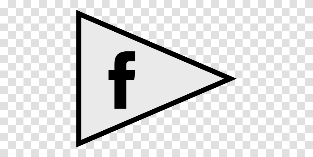 Social Flags Logo Facebook Free Icon Of Media 7 Facebook White, Triangle, Symbol, Business Card, Paper Transparent Png