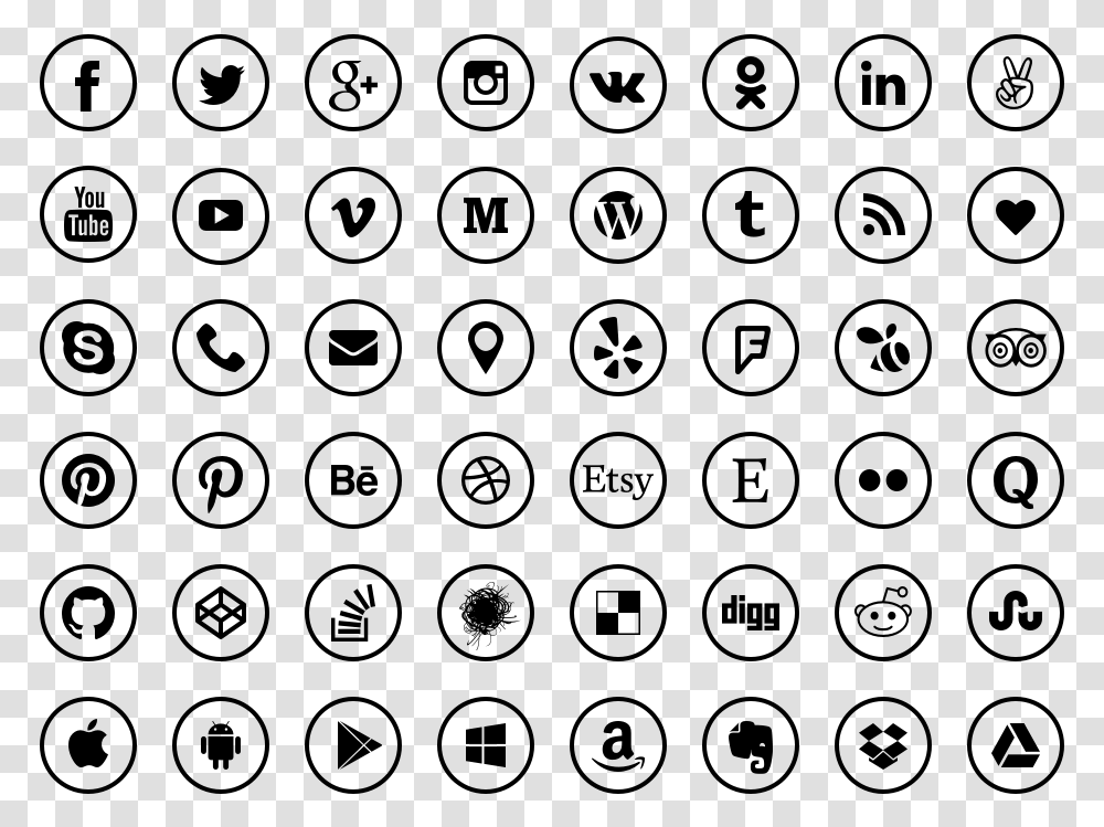 Social Icons Contact And Social Media Icons, Gray, World Of Warcraft Transparent Png