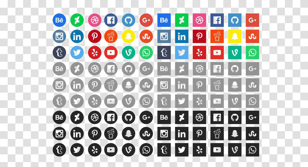 Social Icons Photo Social Media Icons 2019, Computer Keyboard, Computer Hardware, Electronics Transparent Png
