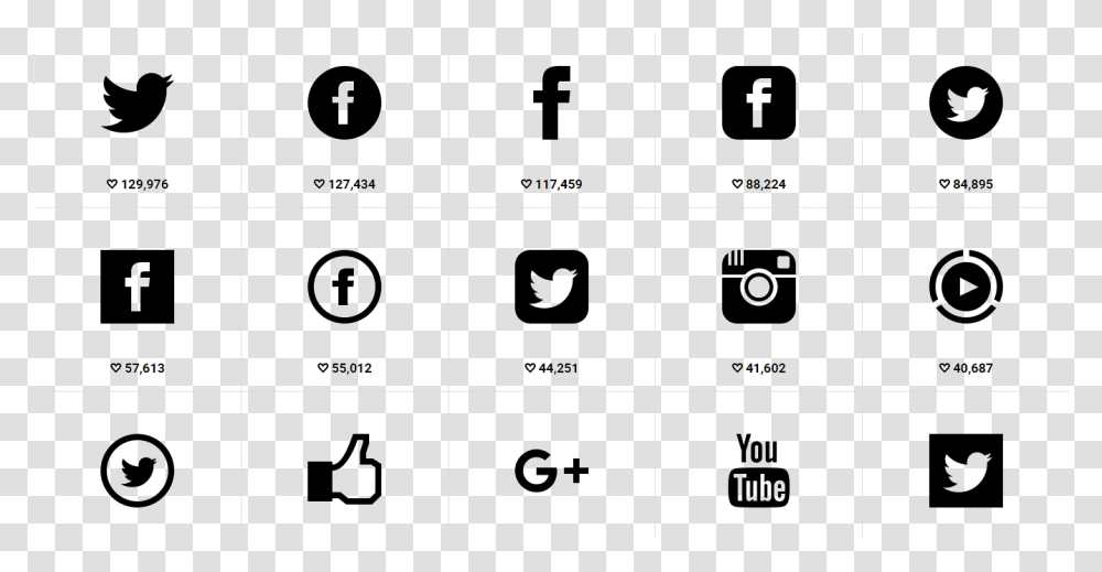 Social Icons White Instagram, Number, Bird Transparent Png