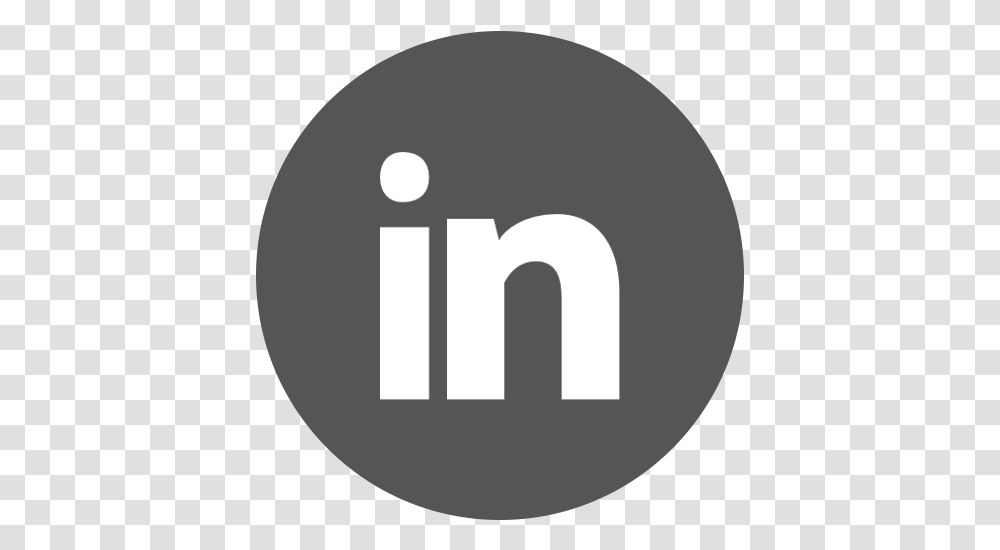 Social Linkedin Circle Gray 32 Circle, Logo, Trademark Transparent Png
