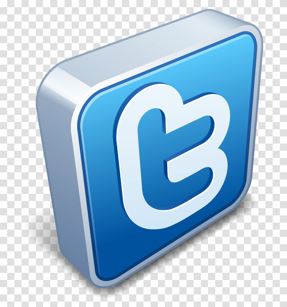 Social Media 3d Twitter Icon, Text, Logo, Symbol, Word Transparent Png