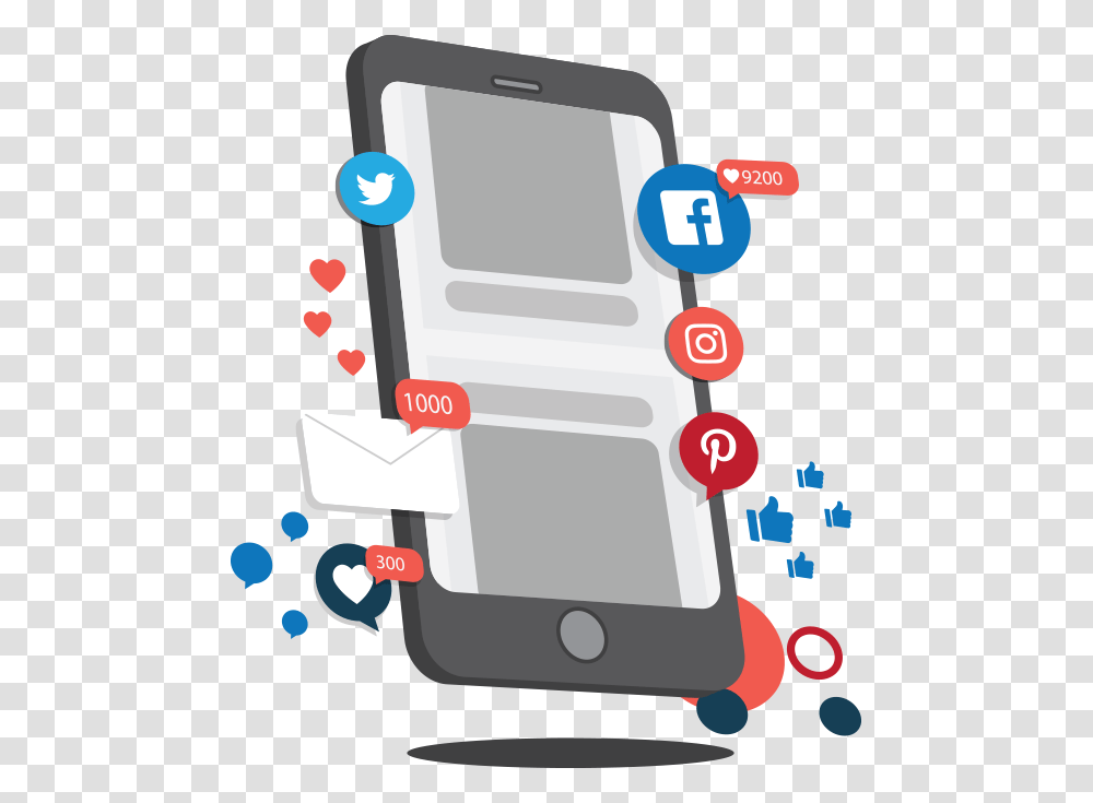 Social Media Apps On Mobile Social Media Phone, Gas Pump, Machine, Urban Transparent Png