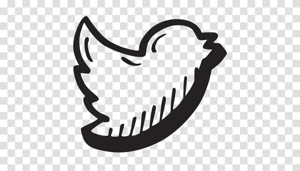 Social Media Bird Handdrawn Icon, Stencil, Antelope, Animal, Leisure Activities Transparent Png