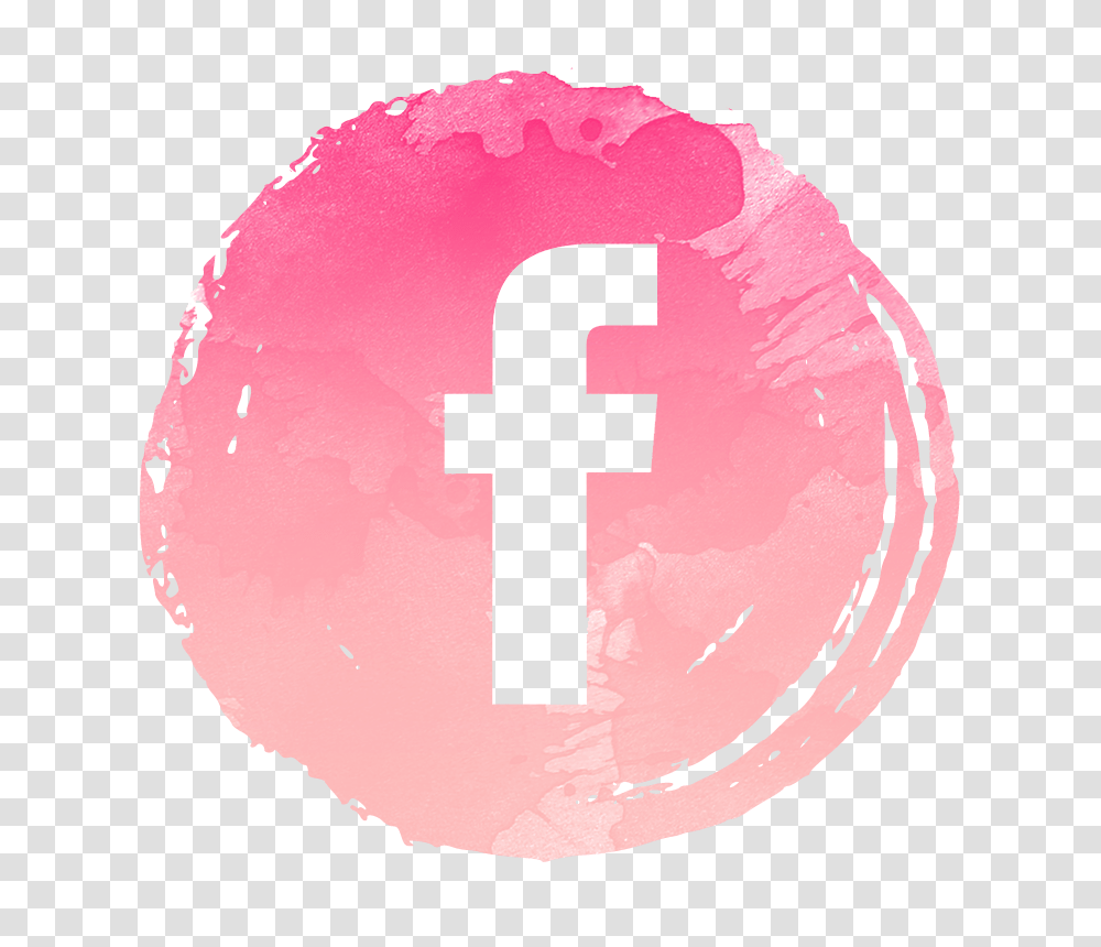 Social Media Buttons Girly Pink Twitter Facebook Pink Logo, Cross, Symbol, Paper, Cushion Transparent Png