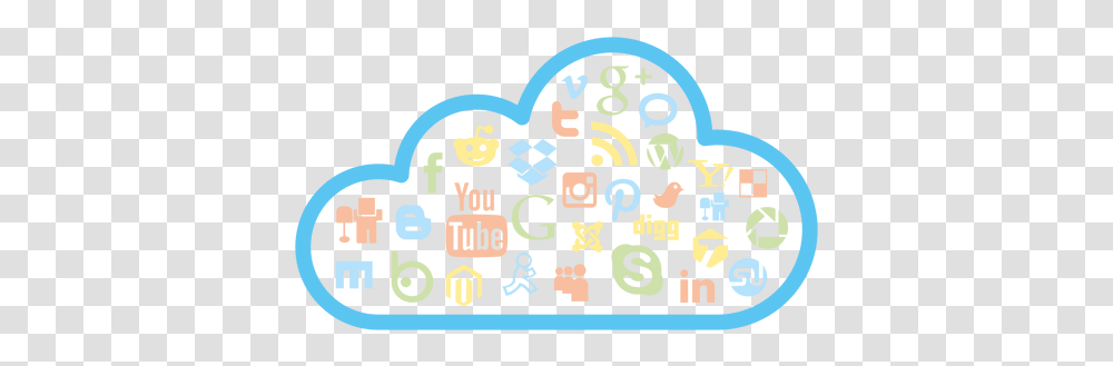 Social Media Cloud Icons & Svg Vector File Social Media Icon, Alphabet, Text, Number, Symbol Transparent Png